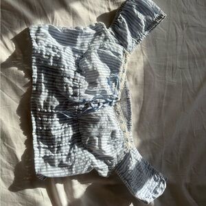 Live 4 Truth Blue and White Striped Crop Top